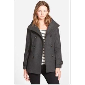 Thread & Supply Double Breasted Charcoal Pea Coat